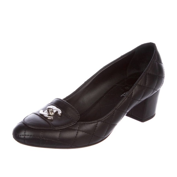 CHANEL Shoes - Chanel Quilted Leather Pumps Black 37 block heel